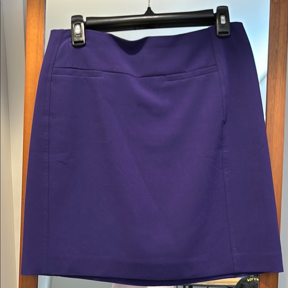 Purple Pencil Skirt Loft 6
